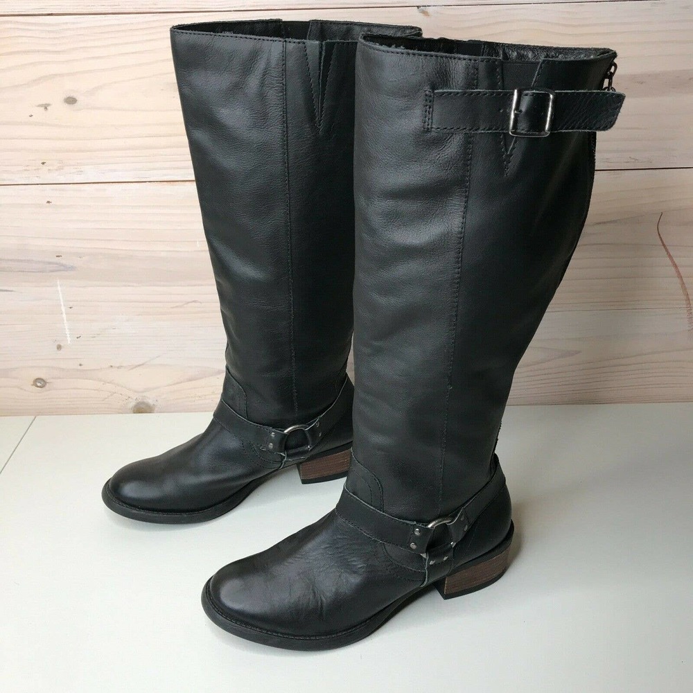 Lane Bryant Leather Sienna Moto Boots Wide Calf 11